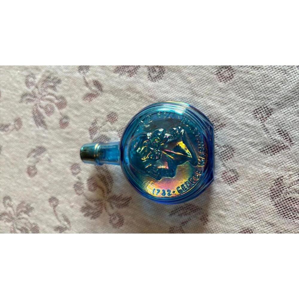 1960-1970 Wheaton Iridescent George Washington Decanter Carnival Glass Bottle